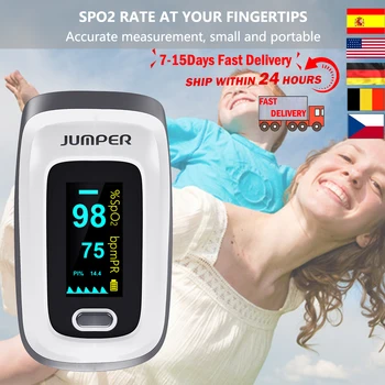 

Finger Pulse Oximeter OLED/LED Display Fingertip Blood Oxygen Monitor Fitness Tracker Home Oximeter (without Battery)Health Care