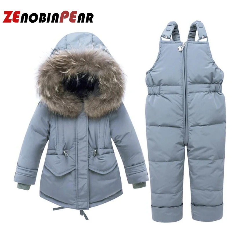 Baby Clothing Sets Newborn Winter Autumn White Duck Down 0-24 Monthes Warm Dirtyproof Windproof Girls Jacket baby Training suit