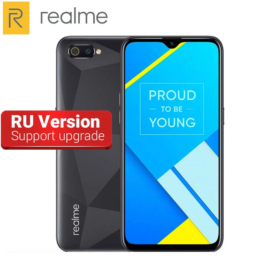 Мобильный телефон Realme C2, русская версия, 4000 мА/ч, две sim-карты, четыре ядра, 6,1 дюймов, 2 Гб ram, 16 ГБ rom, 13 МП, двойная камера, Android 9,0, 4G, телефон