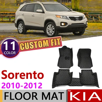 

Custom Leather Car Floor Mats for Kia Sorento XM 2010 2011 2012 5 or 7 Seats Auto Waterprool Mat Foot Pad Carpet Accessories