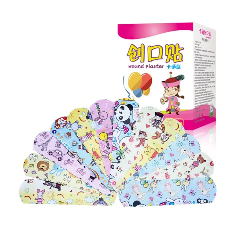 

120PCs Waterproof Breathable Cute Cartoon Band Aid Hemostasis Adhesive Bandages First Aid Emergency Kit For Kids Children