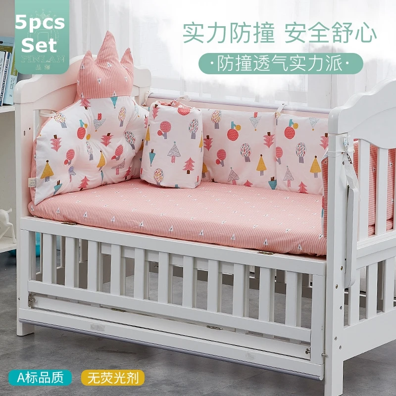 5 шт. бамперы в форме Северной короны для кроватки хлопковые милые цветные с