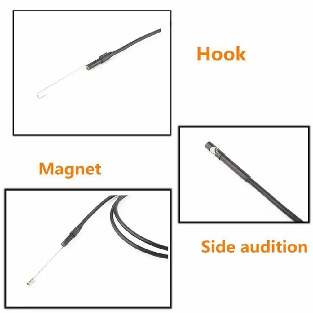 1 м 1,5 м 5,5 мм эндоскопа Камера Гибкая IP67 водонепроницаемая инспекционная бороскоп камера для Android ПК ноутбук 6 светодиодов регулируемая