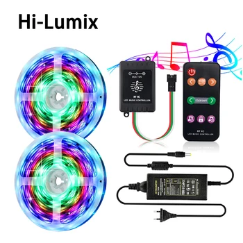 

Music controller SP106E 16key 5050 RGB Strip light 12V 5V WS2811 IC backing led diode ribbon tape lamp Pixels programmable