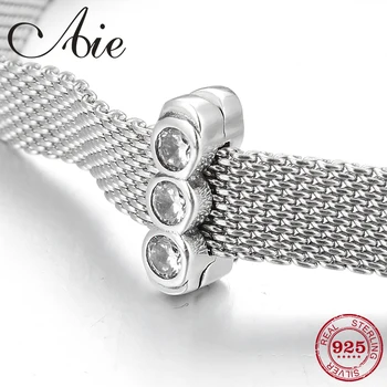 

925 Sterling Silver Round clear CZ shape Beads charms Fit Original Reflections Charm Bracelet Jewelry making