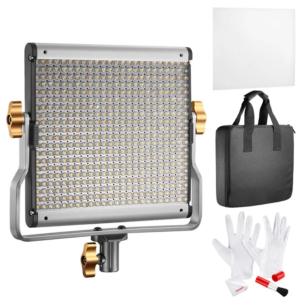 Neewer Dimmable двухцветный 480 светодиодный светильник для видео с u образным кронштейном профессиональный панели