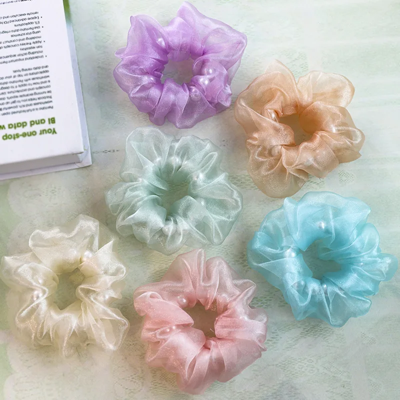 

2Pcs/Lot 2020 Summer Girls Colorful Elastic Hair Bands Women Ponytail Holder Scrunchie Hair Rubber Wholesale Hair Accessories