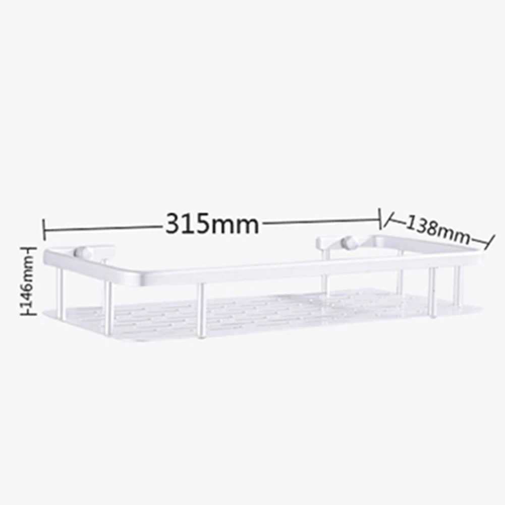 

Aluminium Storage Rack Bathroom Shower Bath Holder For Shampoos Shower Gel Kitchen Home Balcony Shelf Hanging Rack Hook