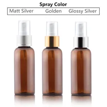 30 мл 50 мл 100 мл 120 мл прозрачный белый черный многоразовый пластиковый парфюм для макияжа прозрачный маленький пустой флакон-спрей с серебряной крышкой
