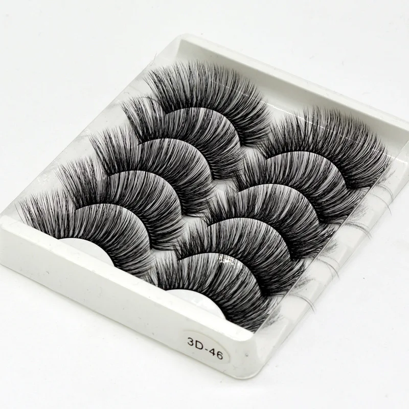 3D-46 5 пар 3D натуральные накладные Искусственные ресницы ручной работы длинный макияж 3d норковые ресницы наращивание ресниц норковые ресницы для красоты - Цвет: 3D-46