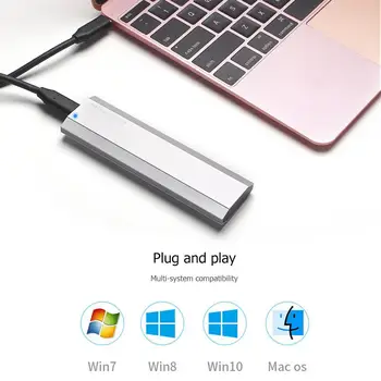 

VKTECH USB 3.1 Type C to M.2 NVMe M Key SSD Enclosure External Hard Disk Drive Case 10Gbps M2 NVME SSD Box Case Support 12T UASP
