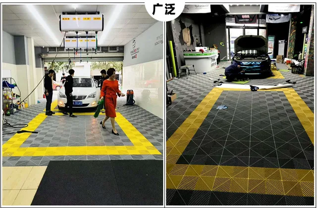 Le tapis de sol de garage perforé étanche pour lavage de voiture de  verrouillage des carreaux de sol de verrouillage de plancher - Chine  Matériau de revêtement de sol de la cour