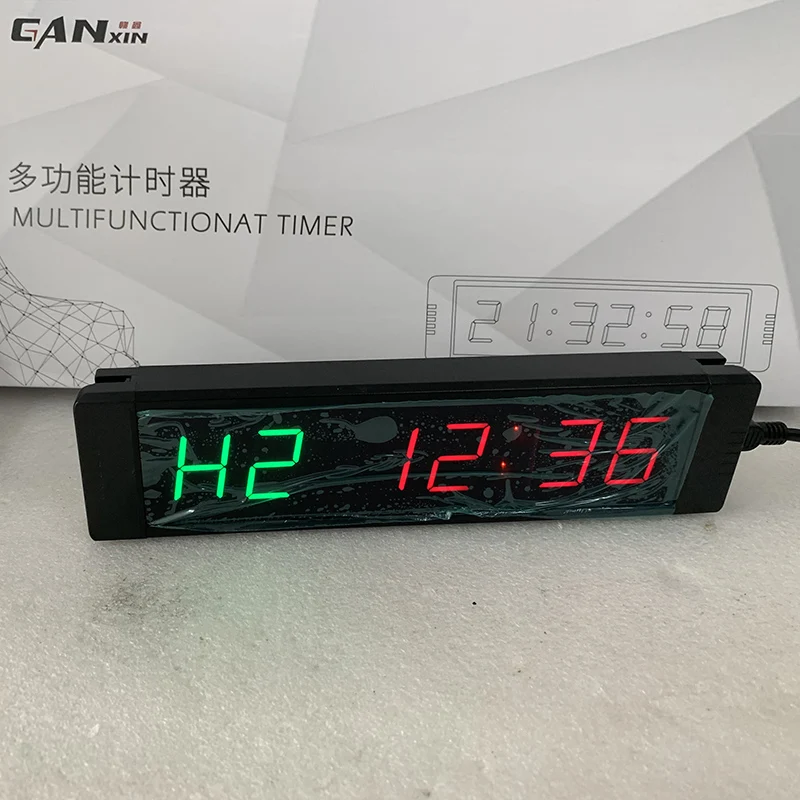 Ganxin 1 дюймовый 6 цифровой дистанционный таймер с таймером для спортзала функцией