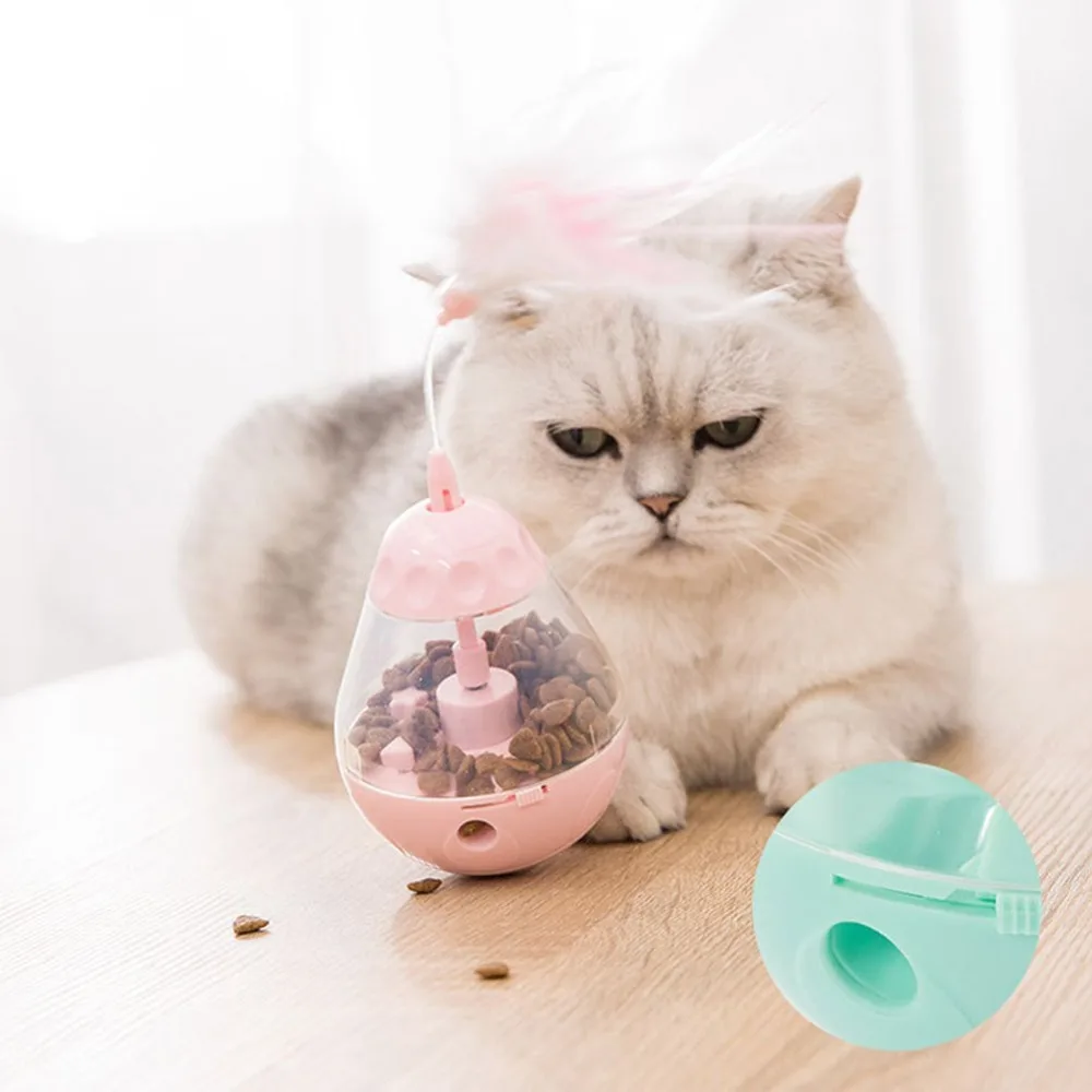 Игрушки для питомцев кошек, собак, перьев, шариков, набор для кормления, IQ Treat, умнее, дозатор для еды, для кошек, интерактивные игровые мячи, принадлежности для домашних животных