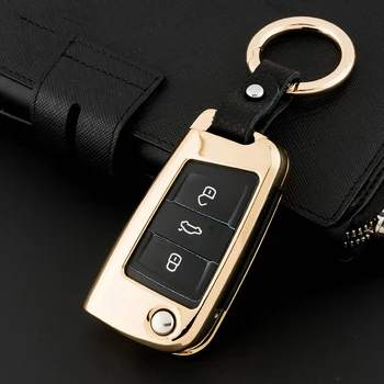 

Colour Galvanized Alloy car key case cover protective shell holder for VW Passat Lavida Tiguan POLO Golf BORA Car Key protector