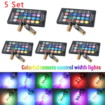 

5 Sets T10 RGB Light Accessory Parts Replacement Universal COB LED 12SMD