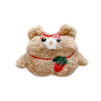 

Cute Strawberry Bear Protective Cover Plush Case Sleeve for Airpods Pro Headset