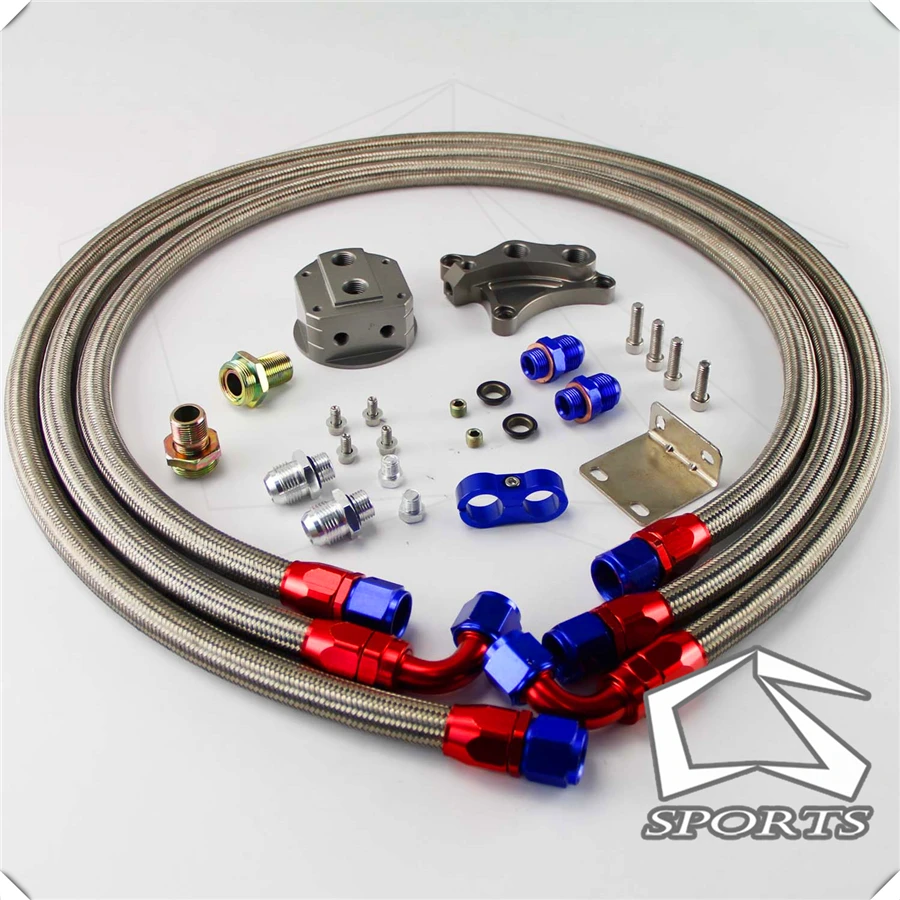 Адаптер/фитинг для сэндвич пластины масляного радиатора + 1 4 м и 6 комплект