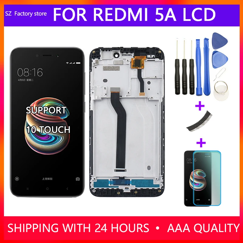 

LCD Display & Touch Screen Digitizer Assembly Set For Xiaomi Redmi 5A With Frame 5.0" Screen Replacement For Redmi5A