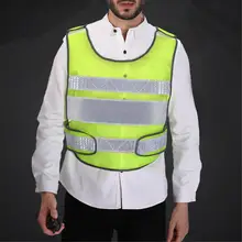 Reflective Vest Adjustable Size Design High Visibility Security Reflective Vest Outdoor Safety Cycling Wear Riding Vest 4
