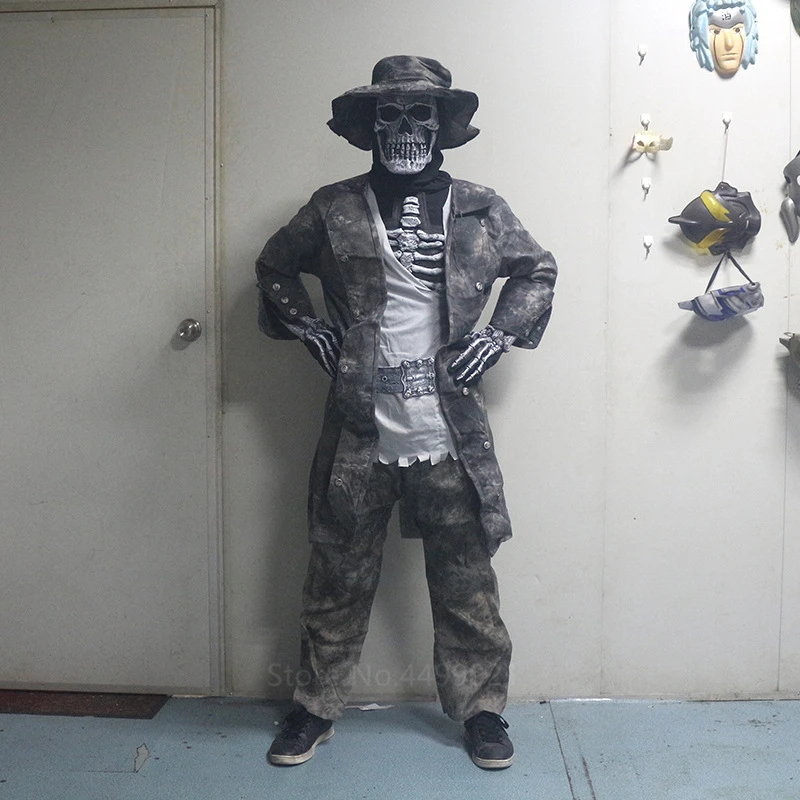 Outfit Halloween Costumes for Men Scary Horror Clothes Sets Carnival Party Skeleton Skull Zombie Cosplay Costume Mask Cosplay