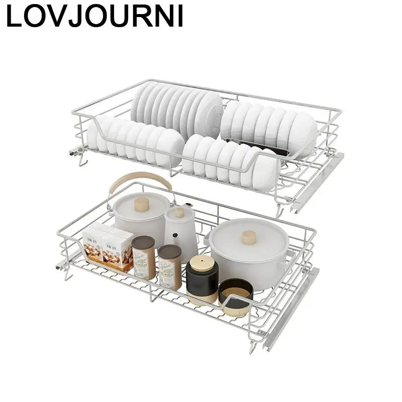 

Keuken Mutfak Organizer Accesorios Armario Stainless Steel Cozinha Rack Cuisine Kitchen Cabinet Cestas Para Organizar Basket
