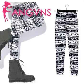 

Fashion Women Lady Snowflakes Leggings Pants