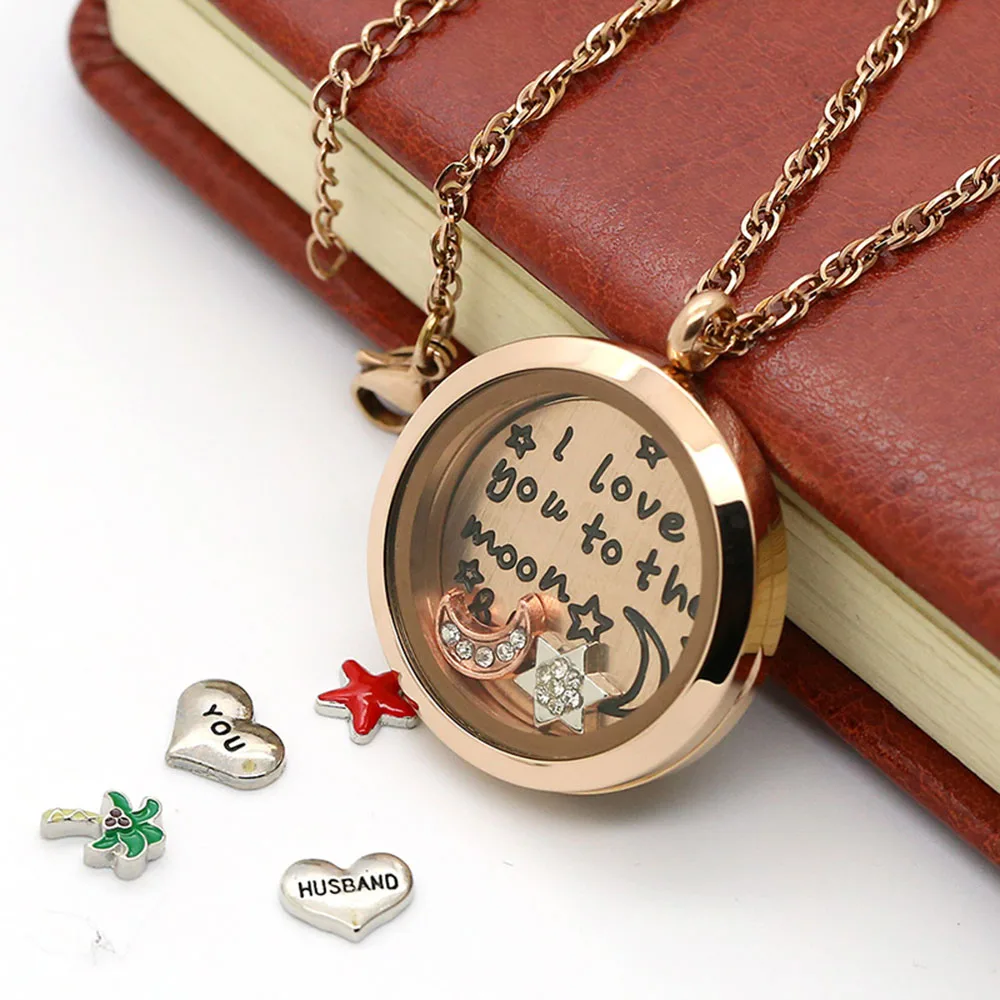 BOFEE Floating pendant charm necklace