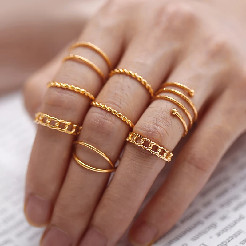 

Yobest Korean edition ring 8 sets female individuality combination student adorn article gift