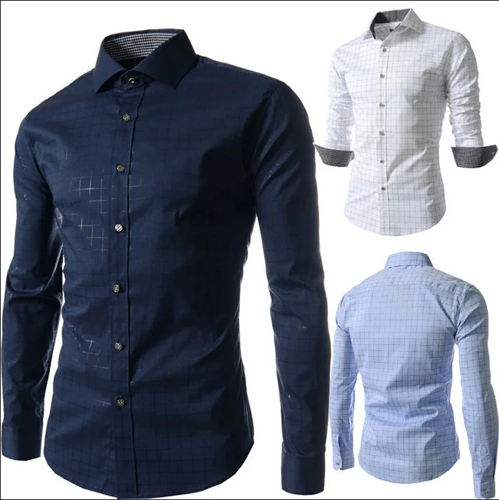 

Fashion long Shirt Mens shirts shirt Tops lus Size M-4XL New Men's Shirt High Quality Men Cotton Sleeve KS5