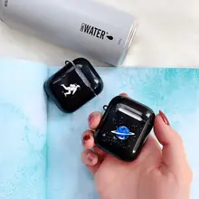 Черный Жесткий Чехол для наушников для Iphone Мода Исследуйте звездную Луну космическую планету астронавт мечта Air Pods жесткий чехол