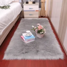 Белый модный ковер для спальни с длинными волосами, мохнатый, шелковистый, плюшевый ковер из искусственного меха, прикроватные коврики, прямоугольные ковры из овчины с мехом