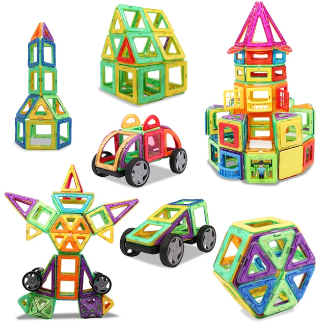Big Size Magnetic Designer Construction Set Model & Building Toy Magnets Magnetic Blocks Educational Toys For Children 2