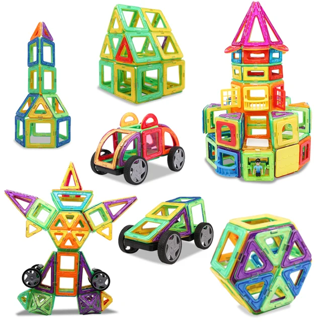 KACUU Big Size Magnetic Designer Construction Set Model Building Toy Magnets Magnetic Blocks Educational Toys For