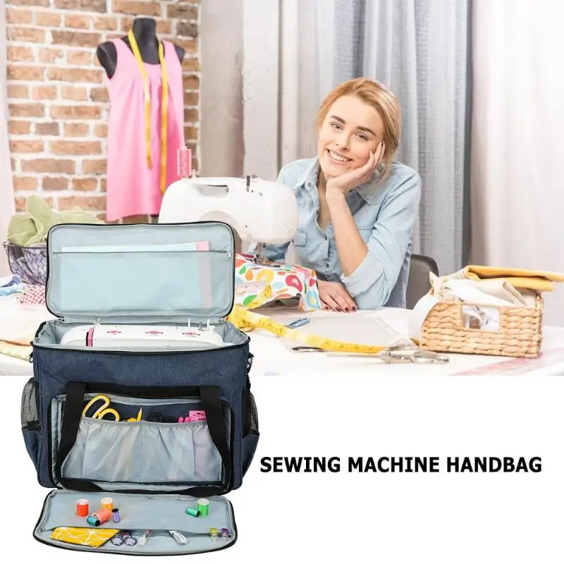  Oxford Cloth Sewing Machine Storage Bag Large Capacity Multi-functional Portable Travel Home Organi