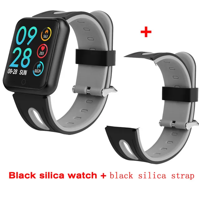 add strap Смарт-часы P68 band IP68 Водонепроницаемые умные часы динамический Монитор артериального давления сердечного ритма для iPhone Android спортивные фитнес-часы - Цвет: add strap