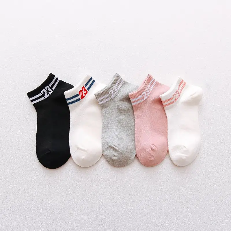Mesh tou qi wa Children Spring And Summer Thin Short WOMEN'S Socks Polyester Cotton Sports Trend No-show Socks Women's with Numb