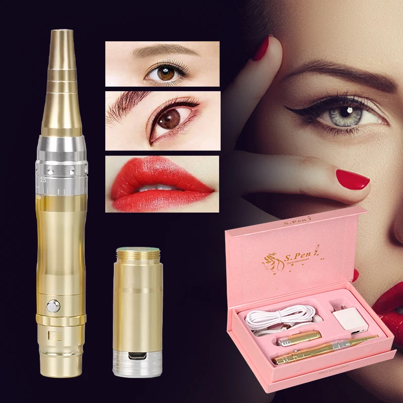 

Wireless Operation Electric Permanent Makeup Machine Kit Rotary Tattoo Gun Pen Eyebrow Tattoo Machine Pen Device Set