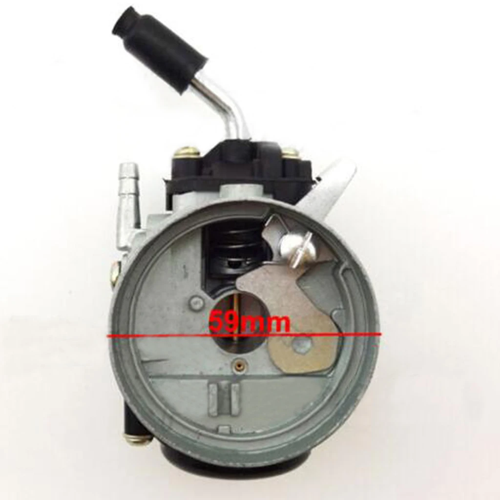 Solid 19mm Carburetor + Durable Red 58mm Air Filter Cleaner for 50cc-80cc 2 Stroke Motorized Bicycles Push Bikes