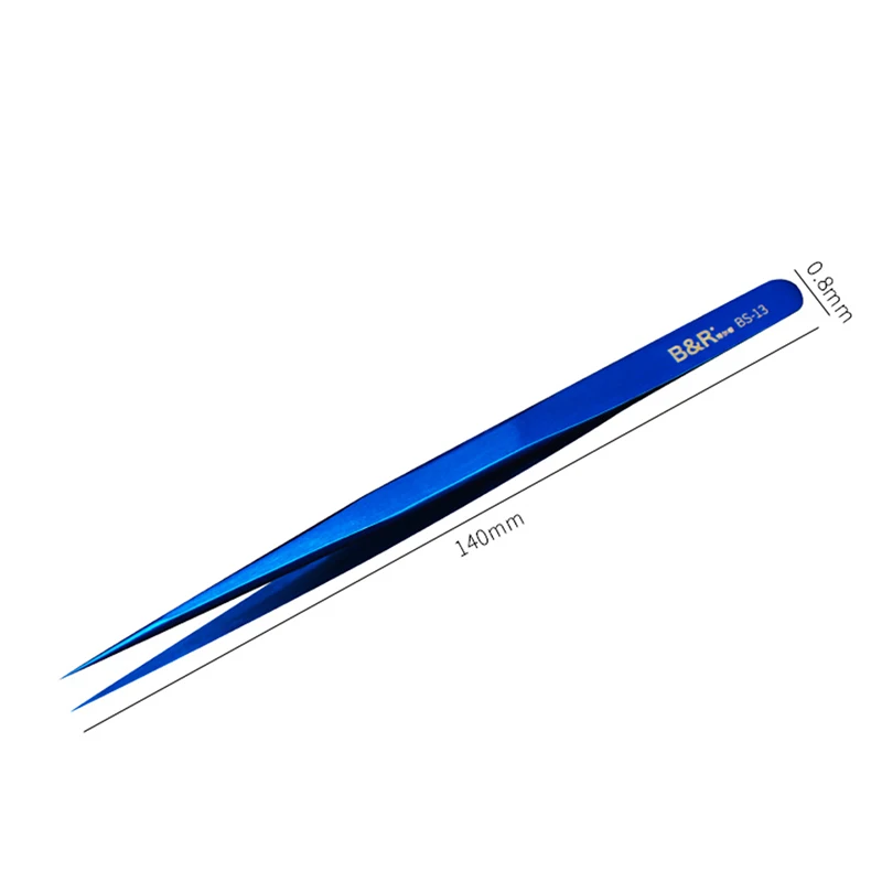 Tweezers Ultra Thin Slim Sharp Stainless Steel Straight Tip Hardened Electronics Components Repair Tools