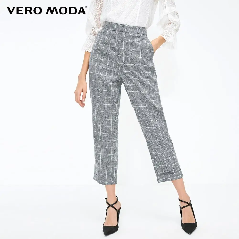 Vero Moda Женские клетчатые укороченные брюки OL | 319150501