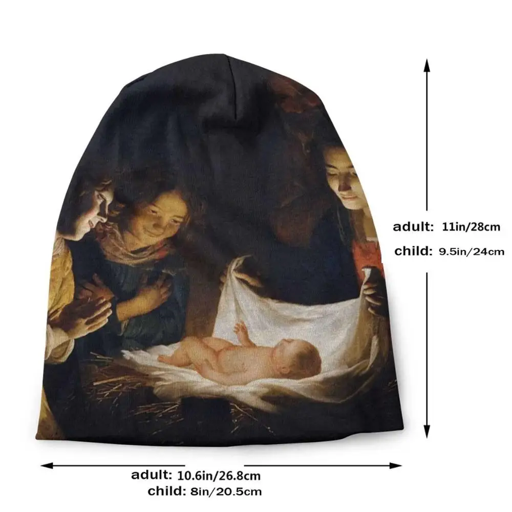 Adoration Of Christ Child Cycling Skiing Hiking Camping Sport Scarf Adorazione Del Bambino Adoration Christ Child Shepherd mens infinity scarf