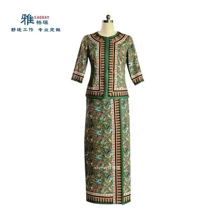 Singapore Airlines Flight Attendant Dress Southeast Asia Nyonya Women Malaysia Work Suit Spring southeast asian work suit