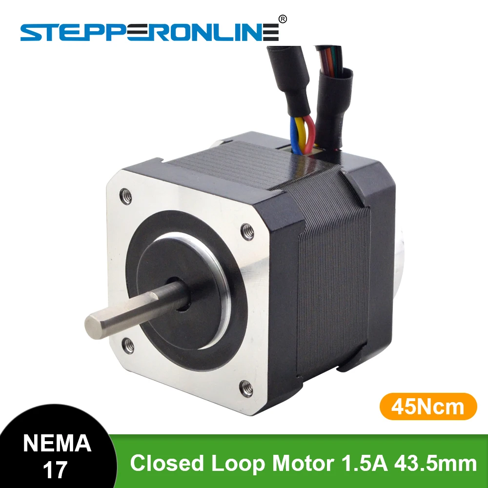 Motor Deslizante 45ncm 1.5a do Laço Fechado de Stepperonline Nema 17 com Motor Magnético da Etapa do Circuito Fechado do Servo Motor do Eixo do Codificador mm
