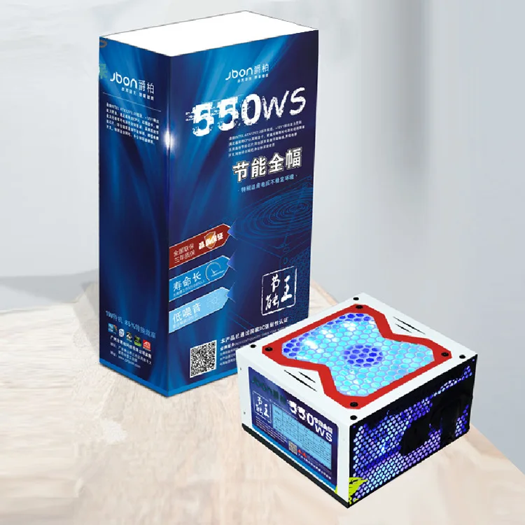 

Jue bo 550W Desktop PC Main Machine Power Supply Wide Mute Lightning Protection Moisture-Proof Power Supply Support I7 And 8-Cor