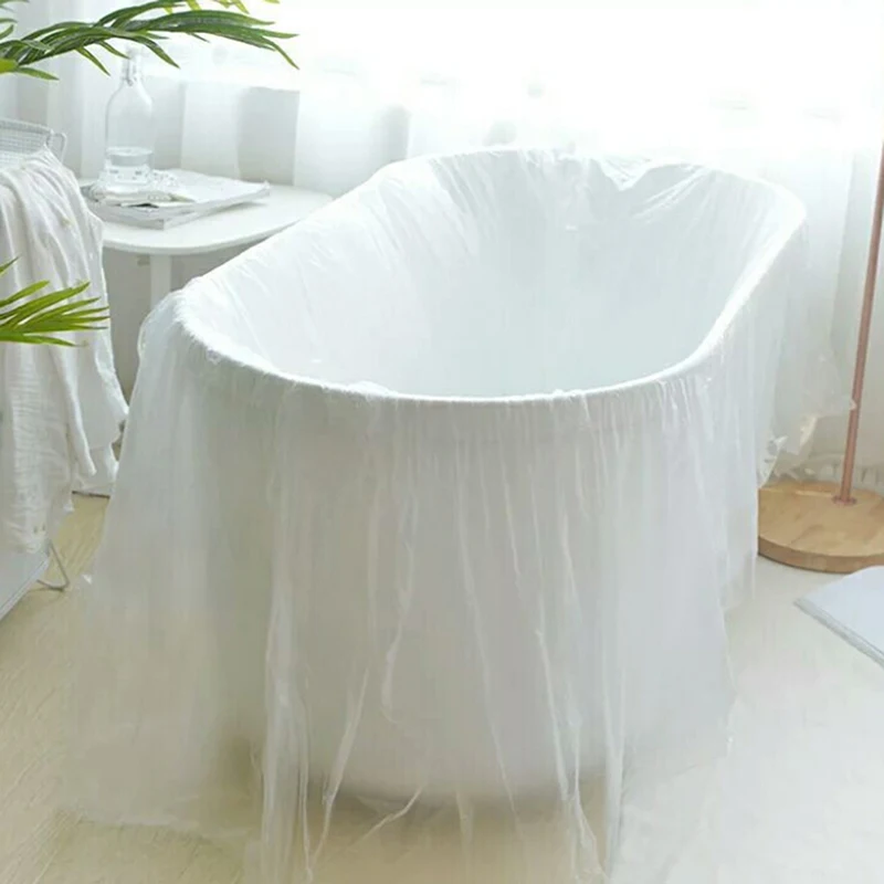 Thickened Disposable Bathtub Cover Bag Family Hotel Health Bath Tub Film Home Decor Salon