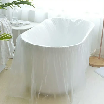 

Thickened Disposable Bathtub Cover Bag Family Hotel Health Bath Tub Film Home Decor Salon Household Bag Lining Clear
