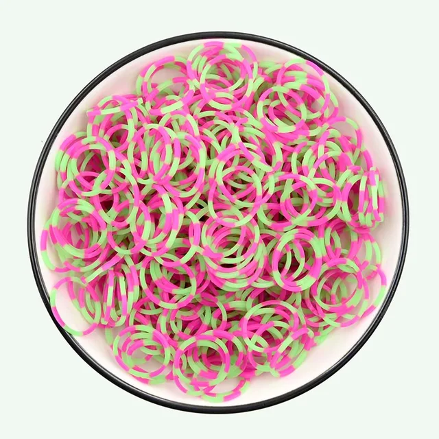 600 Pcs Refill Loom Rubber Bands Bracelet for Kids or Hair Rainbow Rubber Loom Bands Make Woven Bracelet DIY Toys Christmas Gift 5