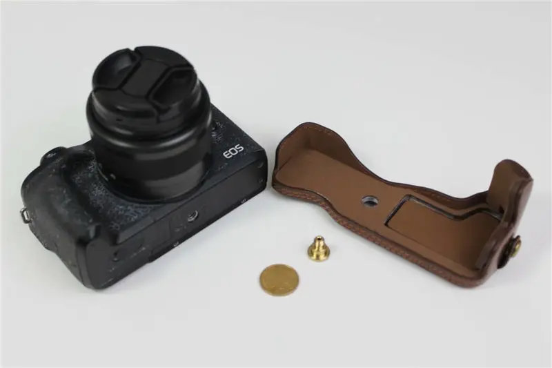 Чехол-сумка для камеры из искусственной кожи для Canon EOSM6 Mark II EOSM6II, полный чехол для камеры с сумкой для хранения и ремешком