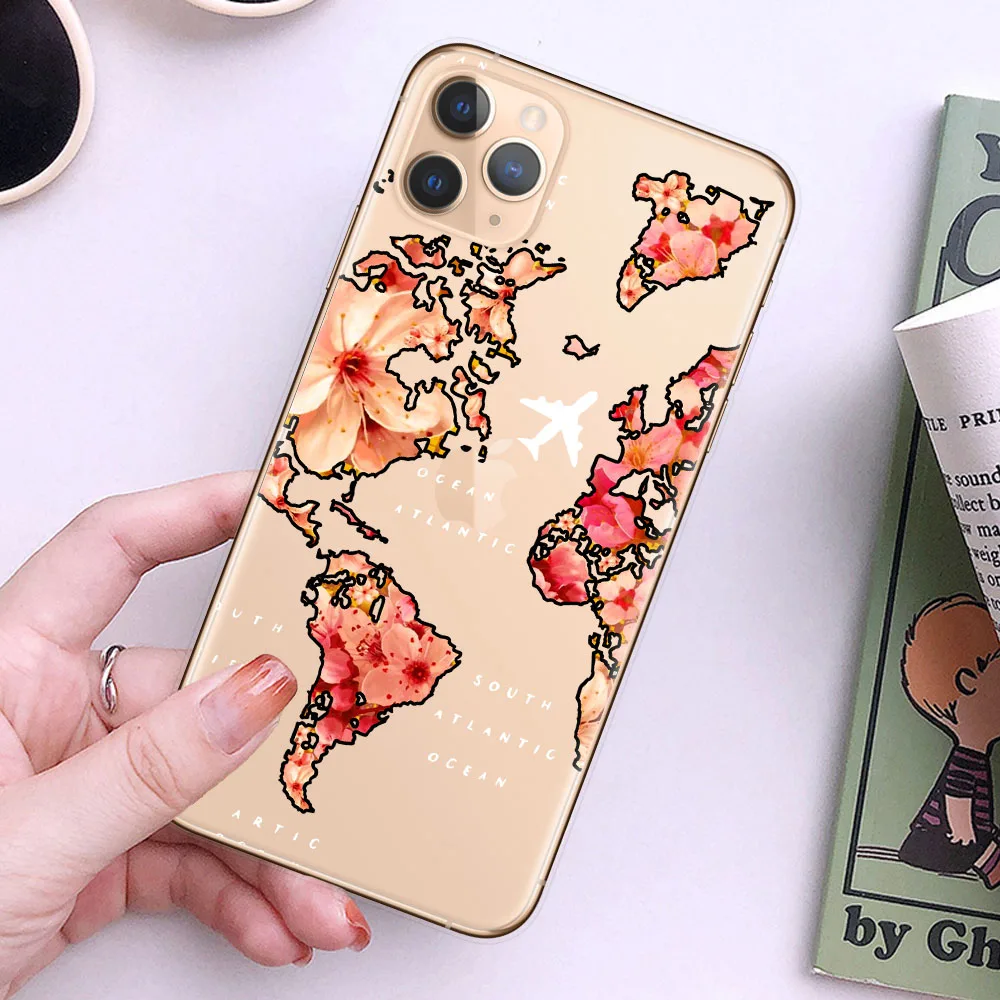 Чехол для телефона World Map Travel Just Go модный прозрачный силиконовый мягкий чехол iPhone